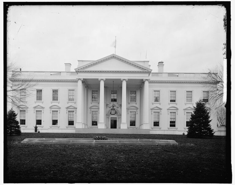 Washington DC’de Beyaz Saray’ın kuzey cephesi (temsili).