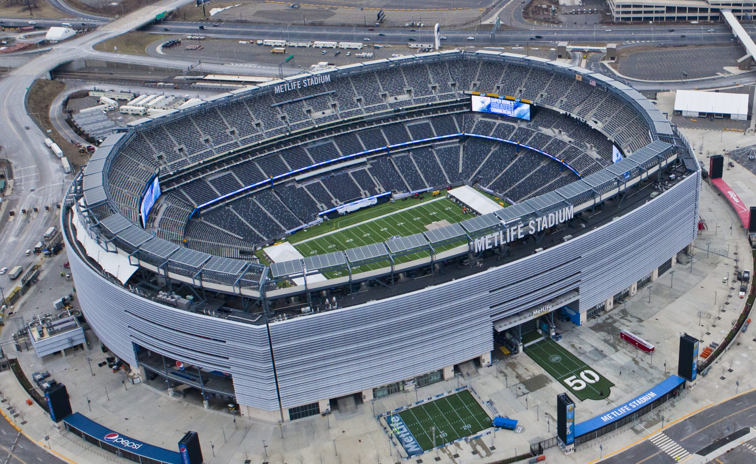 MetLife Stadium’un havadan görünümü (temsili).