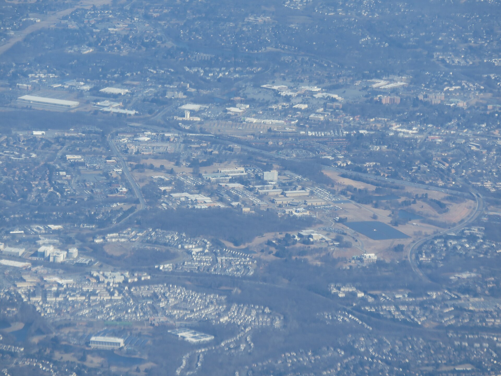 Maryland, Gaithersburg’de NIST kampüsünün havadan görünümü (temsili).