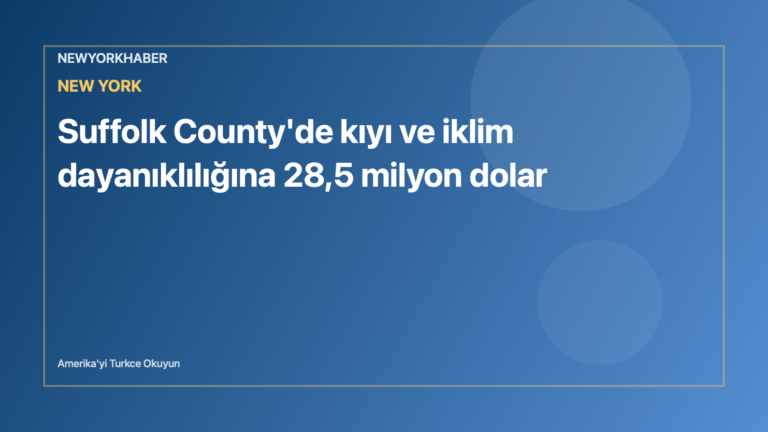 Temsili editoryal görsel: Long Island kıyısı, deniz duvarı ve yol altyapısı.