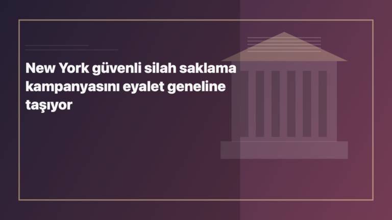 Temsili editoryal görsel: New York güvenli silah saklama kampanyasını eyalet geneline taşıyor