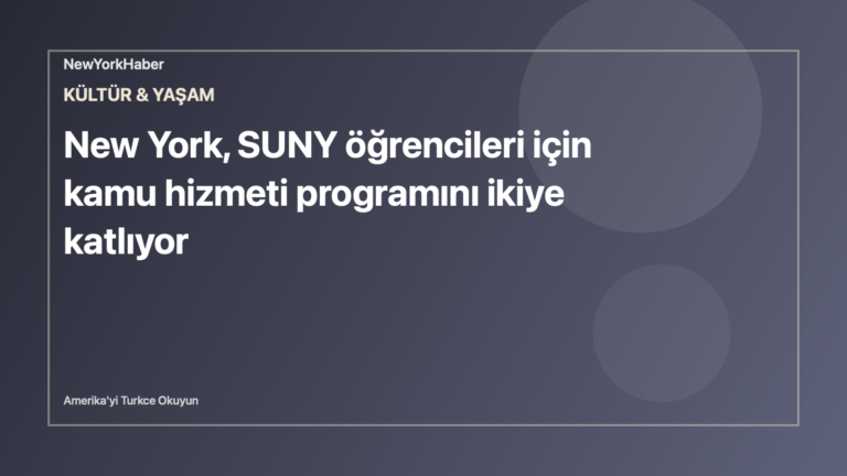 Temsili editoryal görsel: New York, SUNY öğrencileri için kamu hizmeti programını ikiye katlıyor