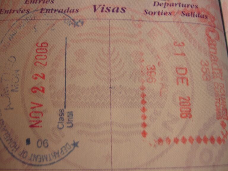 Bir ABD pasaportundaki giriş-çıkış damgaları (temsili).