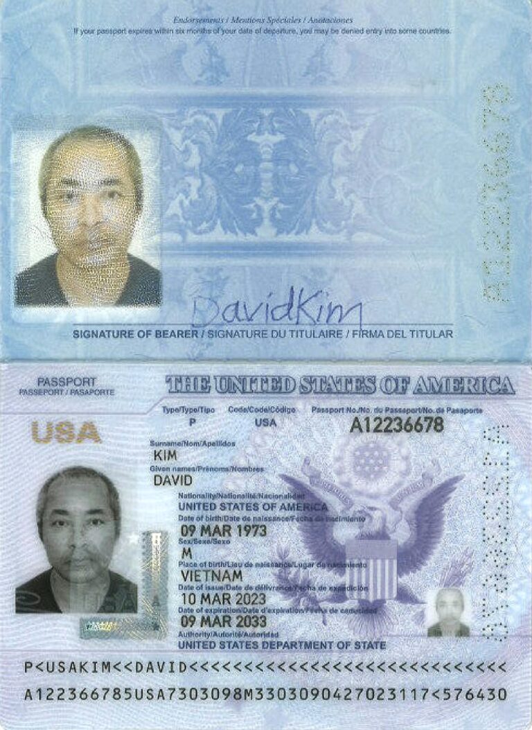 ABD pasaportunu gösteren temsilî görsel.
